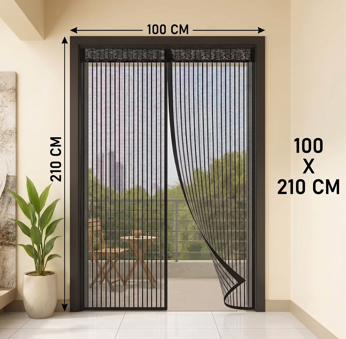 Mosquito Net for Door Polyester Magnetic Curtain