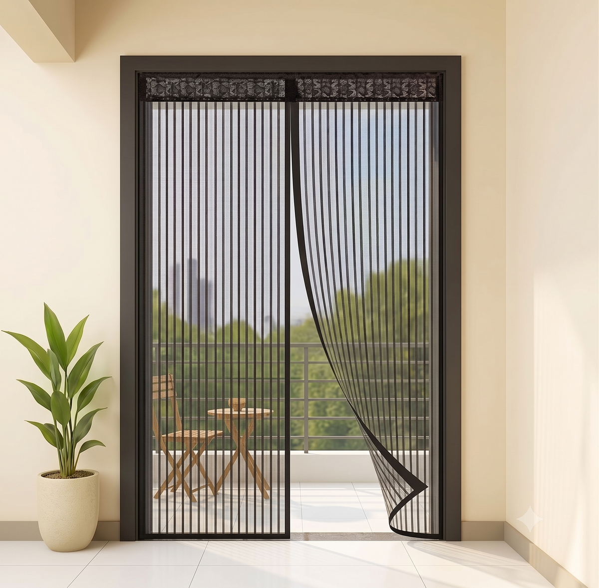 Mosquito Net for Door Polyester Magnetic Curtain